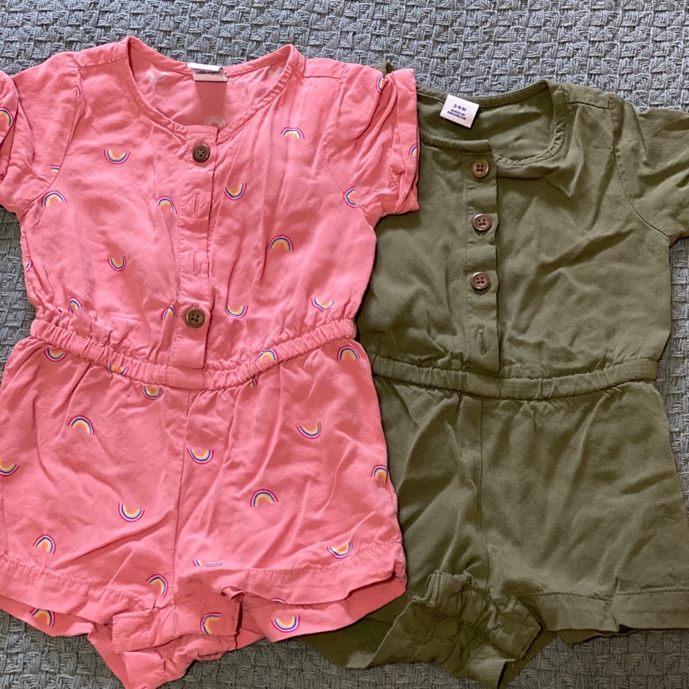 Two old navy rompers